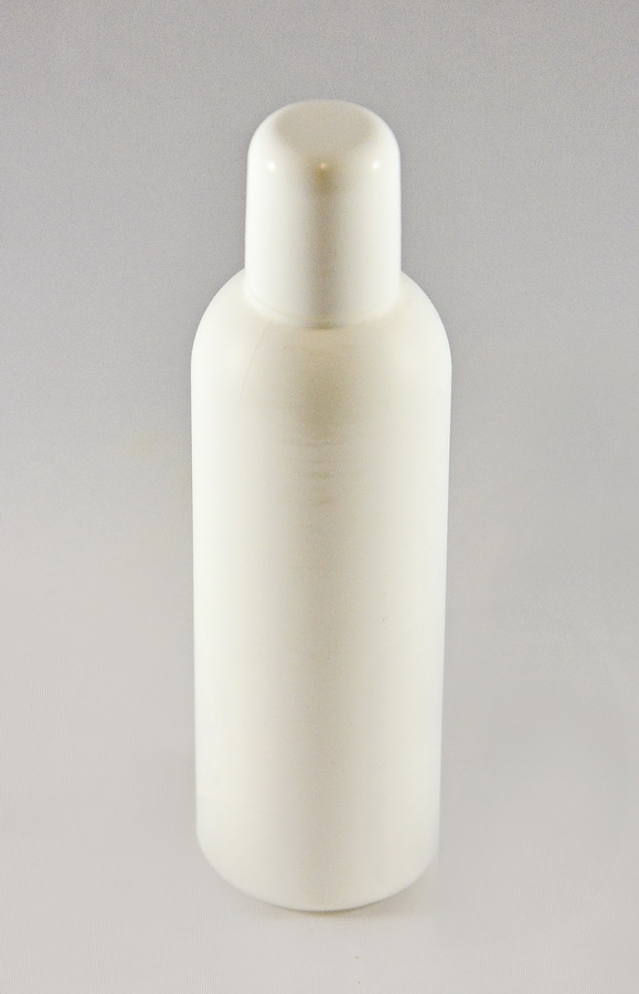 Rundflasche weiss HDPE mit Schraubverschluss weiss 100ml