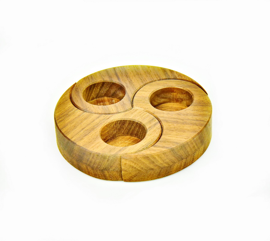 Holzhalter für Ölfläschchen Nussholz 3er
