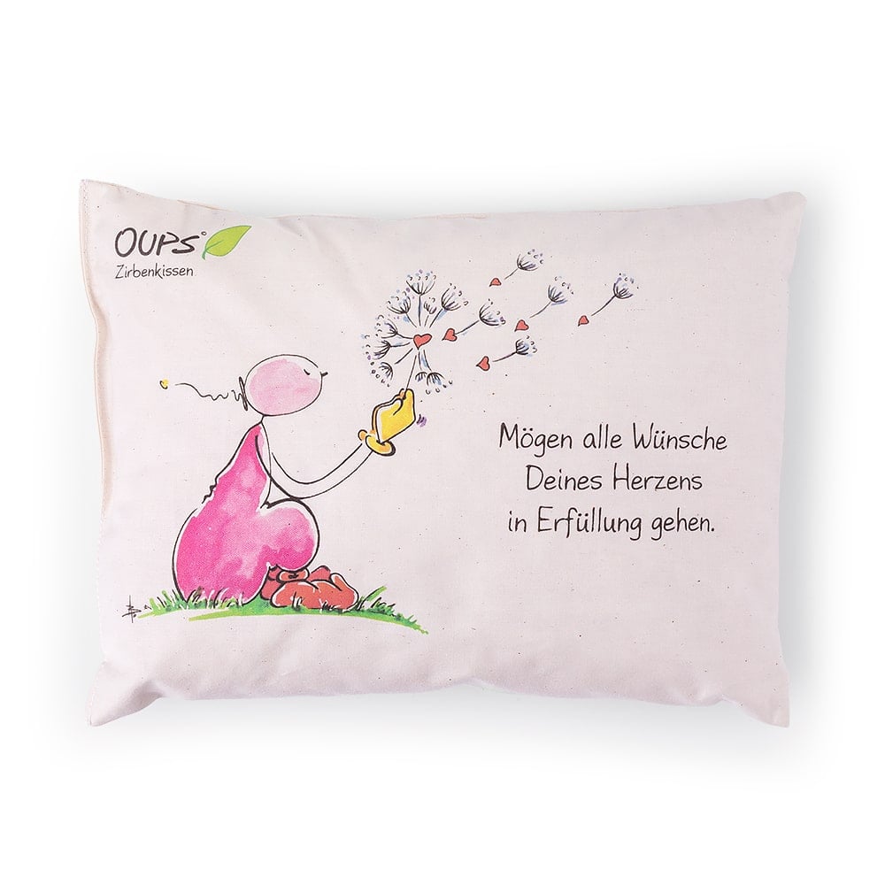 Tiroler-Kräuterhof - Zirbenkissen "Mögen alle Deine Herzenswünsche in Erfüllung gehen"